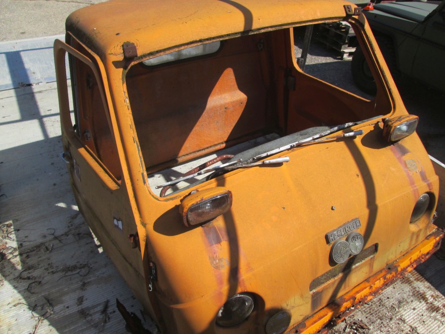 orange driver's cab